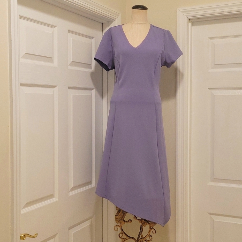 H By Halston Purple Asymmetrical Dress size Medium